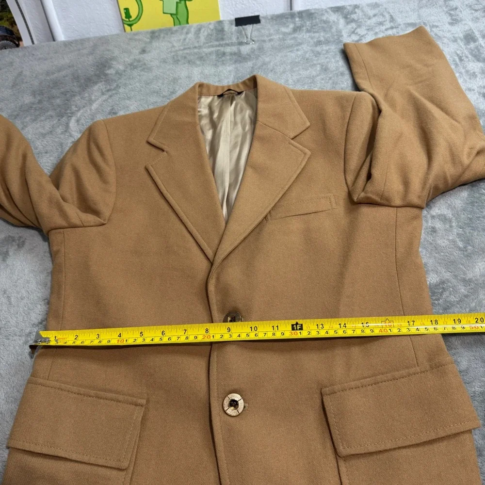 Vintage Derby of San Francisco 100% Pure Wool Blazer Camel Tan Sport Coat 38S